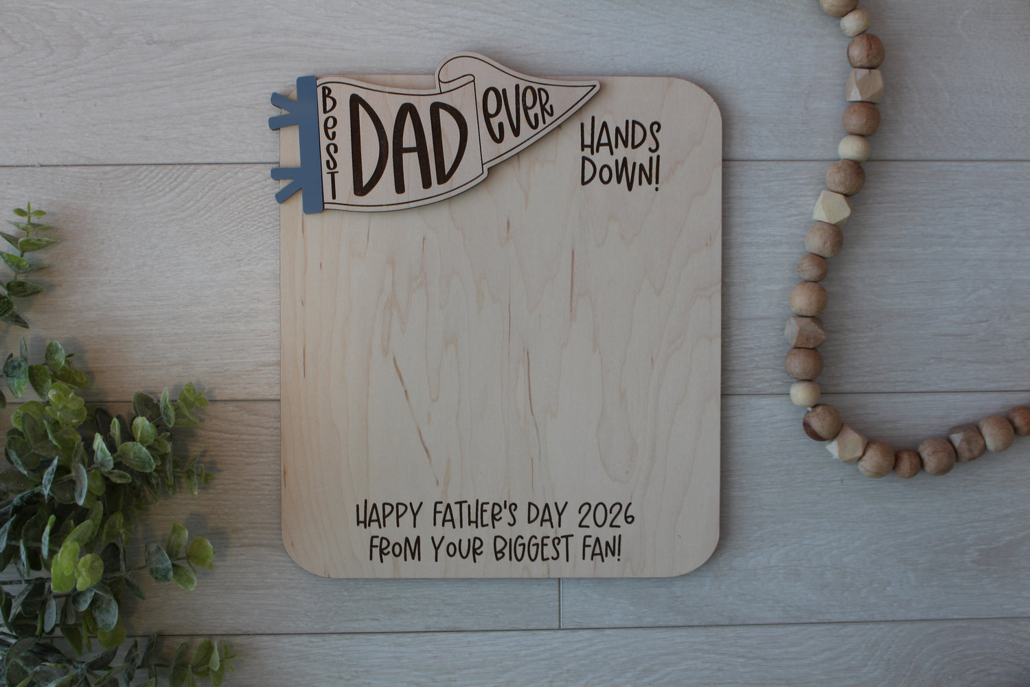 “Best Dad Ever Hands Down” Handprint Sign for Father's Day