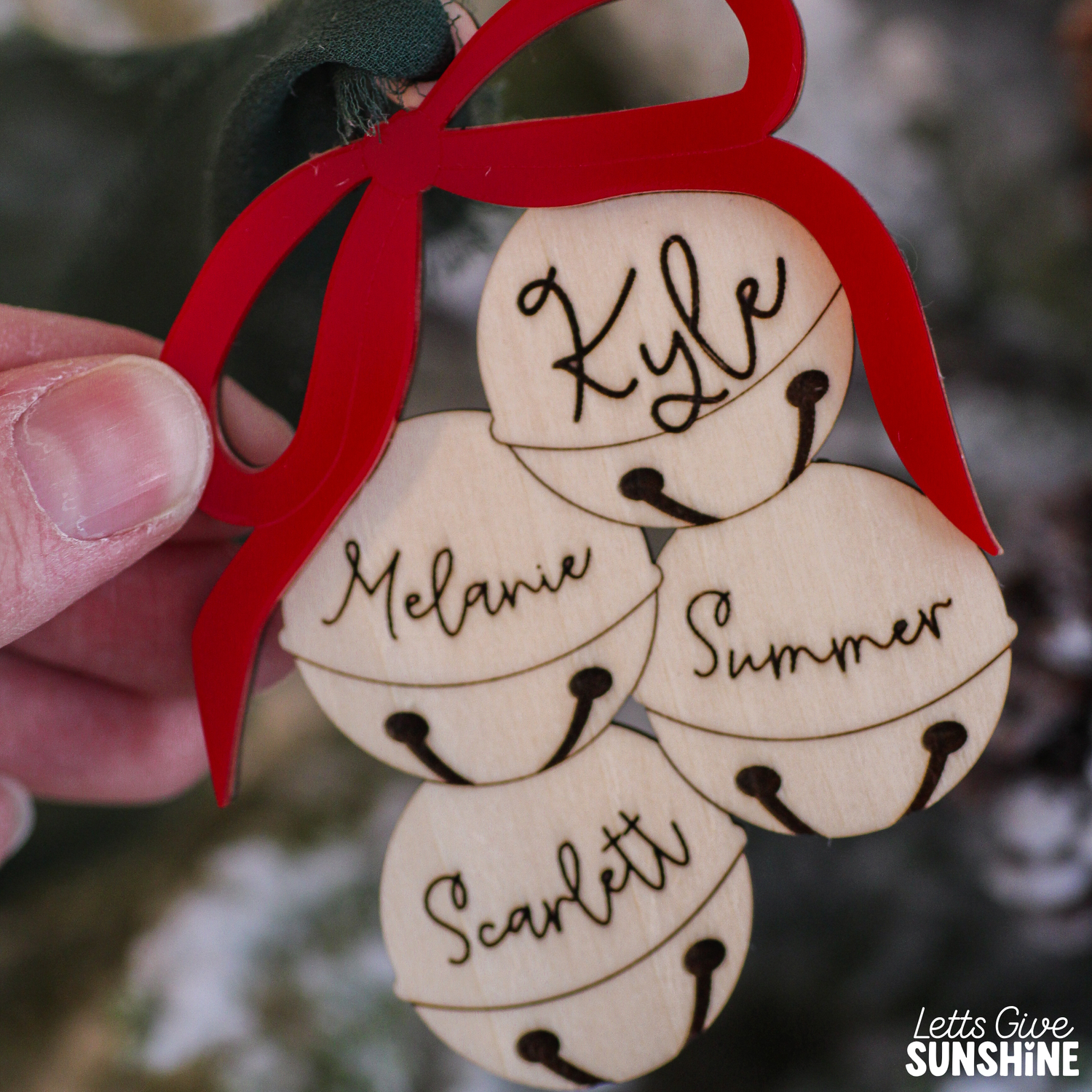 Personalized Family Christmas Ornament: Bell with Names