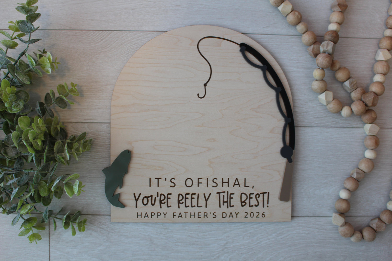 “It’s Ofishal, You’re Reely The Best” Handprint Sign for Father's Day