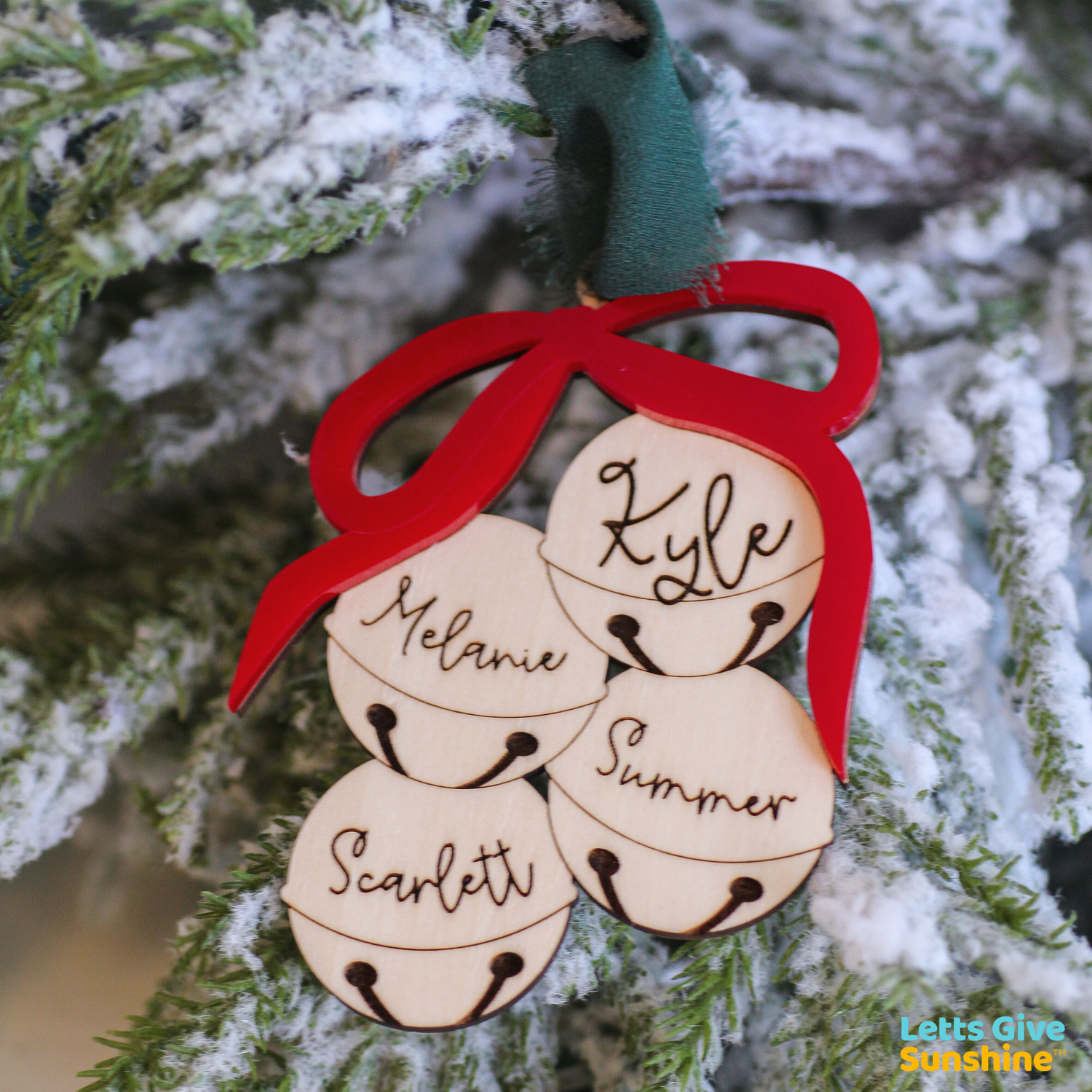 Personalized Family Christmas Ornament: Bell with Names
