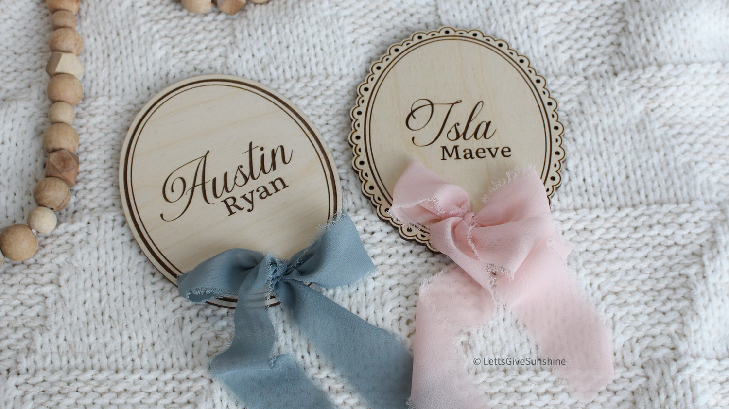 Custom Newborn Name Sign for Hospital Photos & Nursery Keepsakes