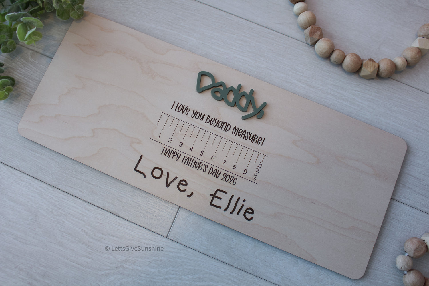 “I Love You Beyond Measure” Handprint Sign for Fathers Day