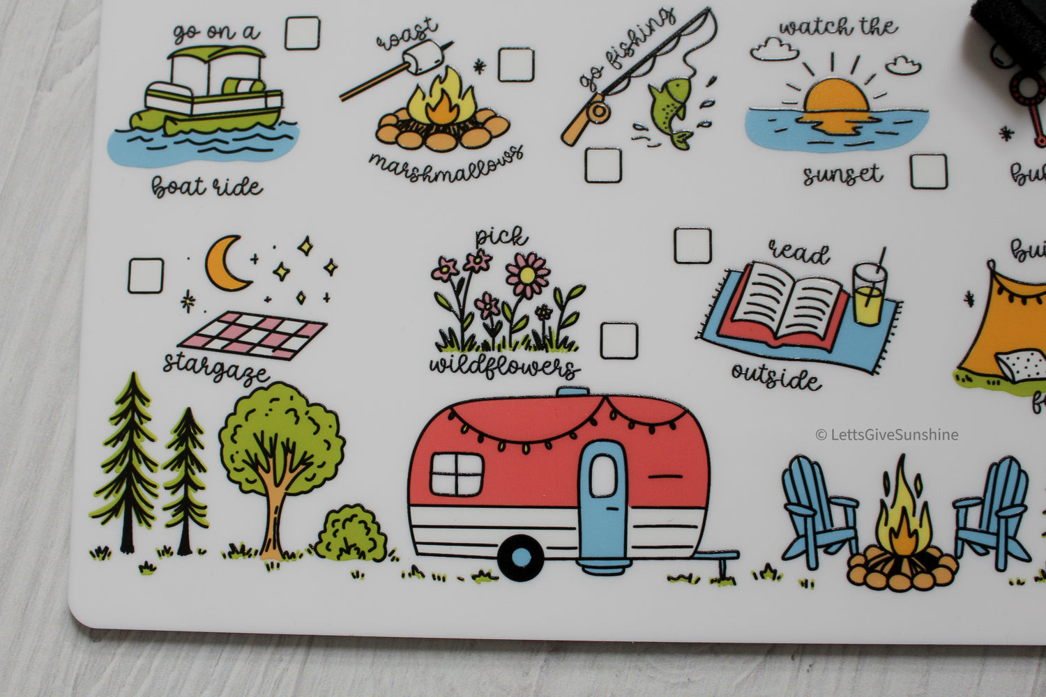 Personalized Summer Bucket List- Dry Erase Board