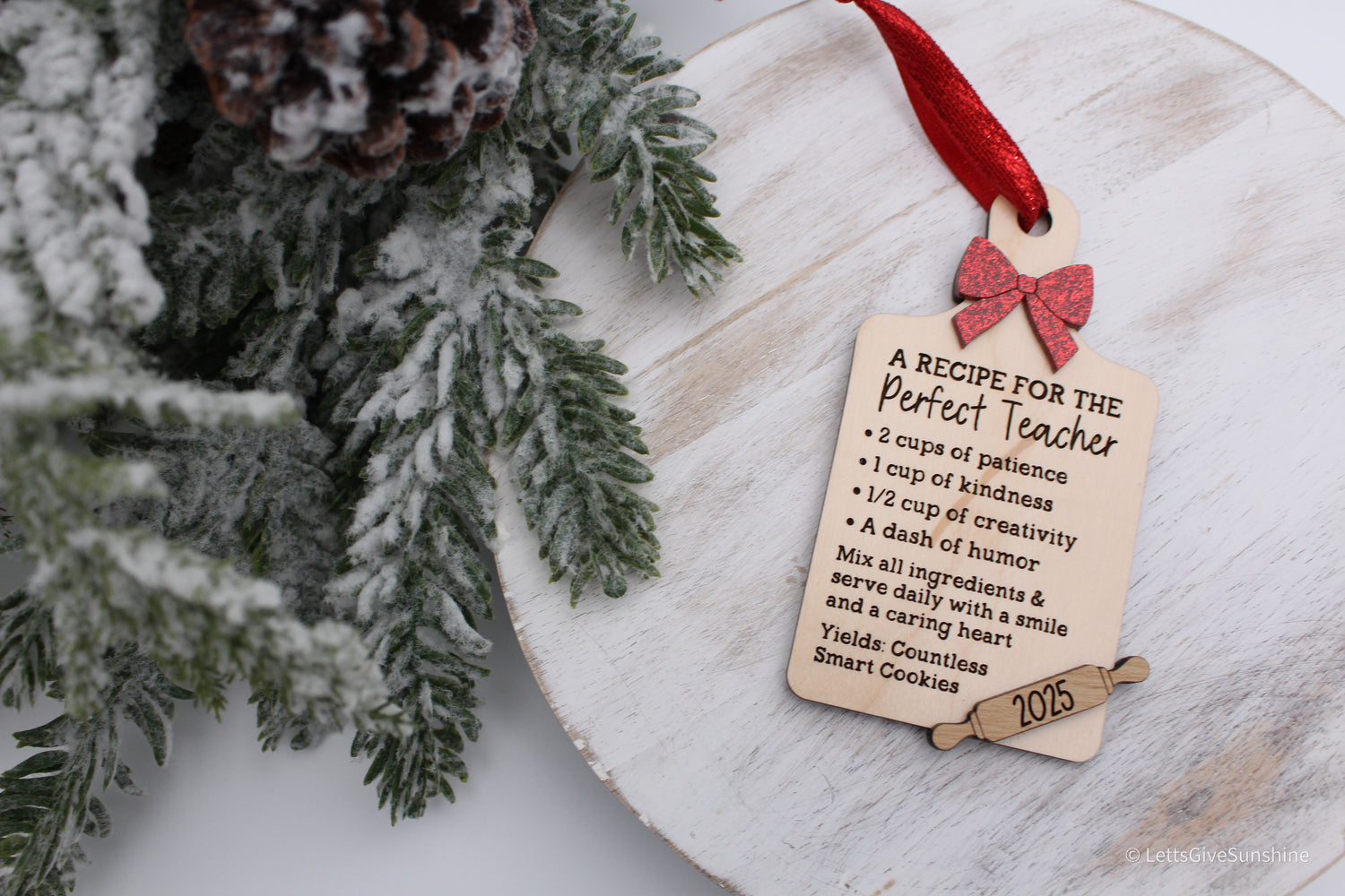 Recipe for the Perfect Teacher” Christmas Ornament- 2025