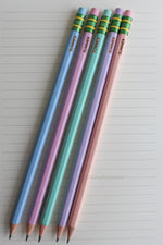 Set of five personalized pastel 